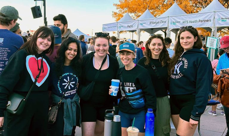 APEX NYC team walking in the Shatterproof walk to end the devastation caused by addiction in America.